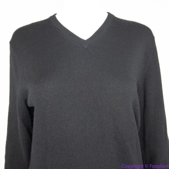 Calvin Klein extra fine merino‎ wool black sweater, S/P - Picture 2 of 14